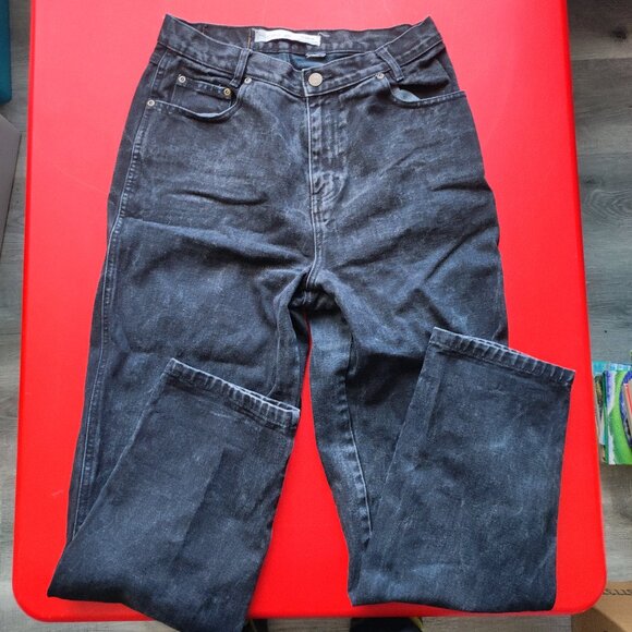 Cherokee jeans stone washed black relaxed fit women's size 28 - Picture 1 of 11